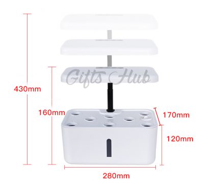 8 Pots Desktop Smart Hydroponic Planter Soiless Hydroponics Gardening Indoor Urban Farm System - Image 7